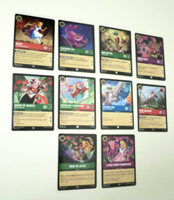 Disney Lorcana Theme Lot - Alice in Wonderland Theme Lot of 10 Cards - Image 1