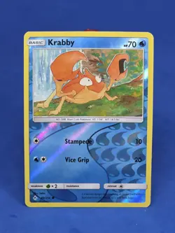 Krabby Reverse Holo 46/214 Unbroken Bonds Pokemon Card Tcg Ccg 2019 - Image 1