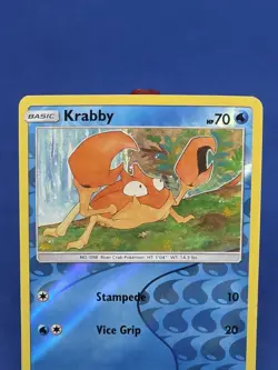 Krabby Reverse Holo 46/214 Unbroken Bonds Pokemon Card Tcg Ccg 2019 - Image 3