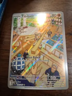 Timburr 183/167 Sv06: Twilight Masquerade Holo Pokemon Card Full Art - Image 1
