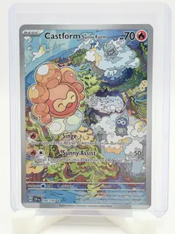 Castform Sunny Form 195/191 Illustration Rare Surging Sparks Pokemon TCG Card - Image 1