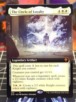The Circle of Loyalty - Extended Art ELD NM MTG MAGIC THE GATHERING NEW UNPLAYED - Image 1