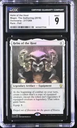 HELM OF THE HOST Dominaria Foil Rare CGC 9 MTG [Nostalgium] - Image 1