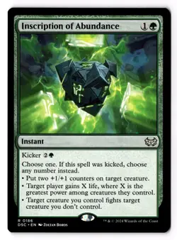 Inscription of Abundance 186 Commander: Duskmourn: House of Horror NM - Image 1