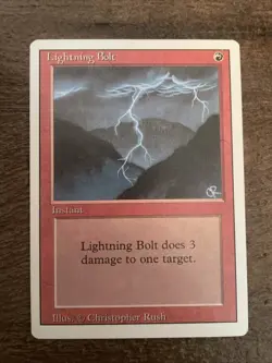 Lightning Bolt Revised Edition Magic The Gathering MTG LP X1 Free Shipping - Image 1