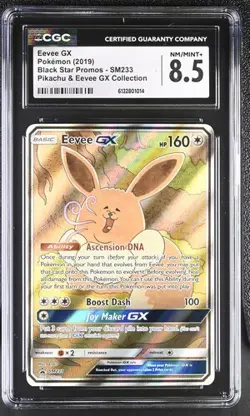 Pokemon TCG English Eevee GX SM233 2019 Black Star Promos CGC 8.5 - Image 1