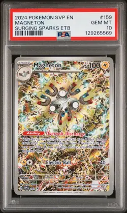 2024 POKEMON SVP EN-SV BLACK STAR PROMO #159 MAGNETON PSA 10 - Image 1