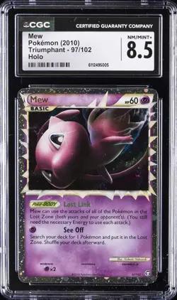 2010 POKEMON TRIUMPHANT HOLO #97/102 MEW CGC 8.5 - Image 1