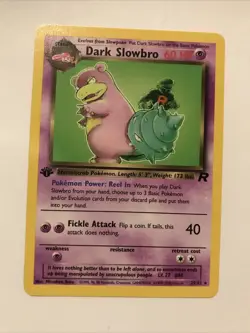 Dark Slowbro 29/82 1st Edition Team Rocket Non Holo Rare Pokemon Card - Image 1
