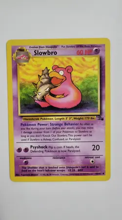 1999 Pokemon Fossil #43 Slowbro Card - Base Set - Image 1
