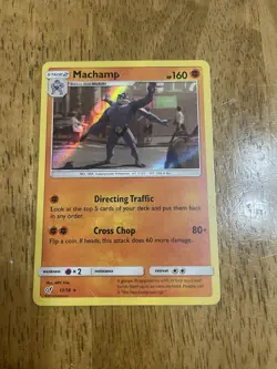Pokemon TCG 2019 Machamp Rare Detective Pikachu 13/18 Reverse Holo - Image 1