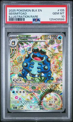 2025 POKEMON BLK EN-BLACK BOLT #105 SEISMITOAD PSA 10 - Image 1