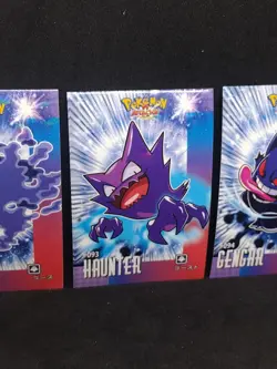 Gastly Haunter Gengar Attacks Database Cracked Ice Holo Kanto Pokemon Set Of 3 - Image 3