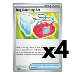 4x Bug Catching Set 143/167 - SV06: Twilight Masquerade (TWM) Pokemon Playset x4 - Image 1
