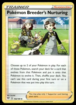 SWSH03: Darkness Ablaze #166/189 Pokemon Breeder's Nurturing - Image 1