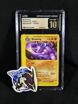 Pokemon Aquapolis Nidoking 24/147 Non-holo CGC 10 Pristine POP 4 - Image 1
