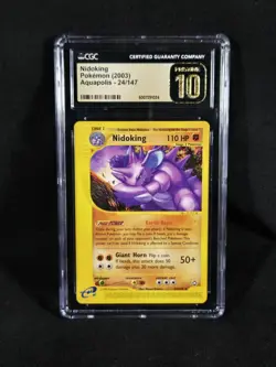 Pokemon Aquapolis Nidoking 24/147 Non-holo CGC 10 Pristine POP 4 - Image 2