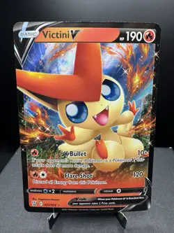Pokemon TCG SWSH Battle Styles Victini V 021/163 Ultra Rare Holo NM - Image 1