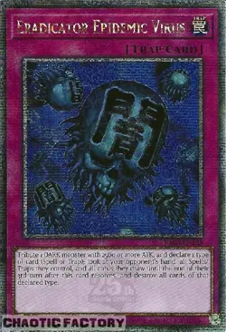 YUGIOH RA03-EN183 Eradicator Epidemic Virus Quarter Century Secret Rare 1st Edit - Image 1
