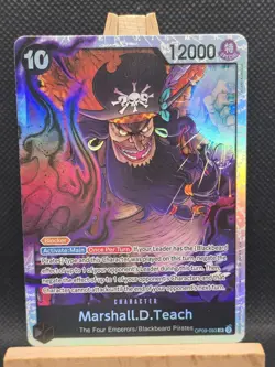 One Piece CCG Marshall D. Teach PRB-02 SR Foil Card OP09-093 NM - Image 1