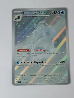 Pokemon Card Crabominable 149/142 Sv07: Stellar Crown Holo US - Image 1