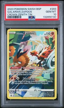 PSA 10 Galarian Zapdos SWSH283 SWSH: Sword & Shield Promo Cards Holo - Image 1