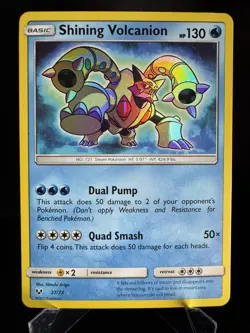Pokemon Card - Shining Volcanion Shining Legends 27/73 Shiny Holo Rare - NM - Image 1