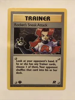1st Edition - Rocket's Sneak Attack 72/82 Team Rocket Regular Card - Image 1