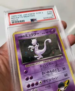 Rocket's Mewtwo No. 150 - Japanese Gym 2 *PSA 9 - MINT* Holo Pokemon Card - Image 4