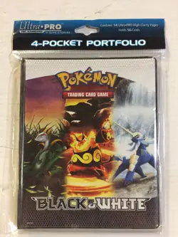 Pokemon Ultra-pro 4 Pocket Binder For BW2 Set, Holds 80 Cards TCG CCG - Image 1