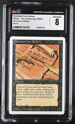 MTG Magic: The Gathering Contract from Below Revised Edition 1994 CGC 8 - Image 1