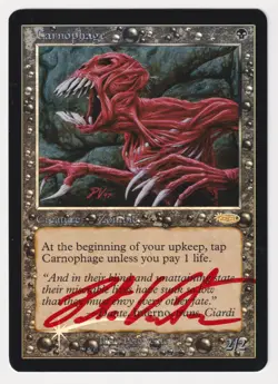 Red Signed FOIL Carnophage HP DCI FNM Promo Artist Pete Venters 2002 MTG Magic! - Image 1