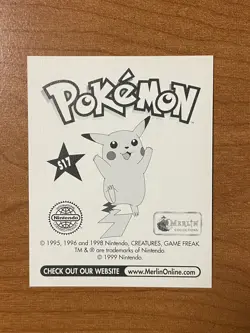 Weezing Holofoil 1999 Topps Merlin Pokemon Sticker #S17 - Image 2