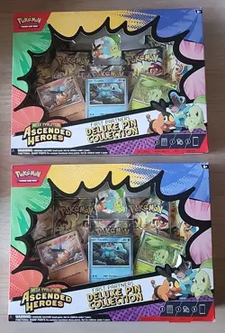 2x Pokemon TCG Ascended Heroes First Partners Deluxe Pin Collection - SEALED LOT - Image 1