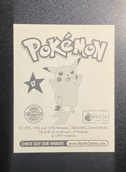 1999 Nidoqueen Shiny Cracked Ice Holo Merlin Sticker Topps Pokemon - Image 2