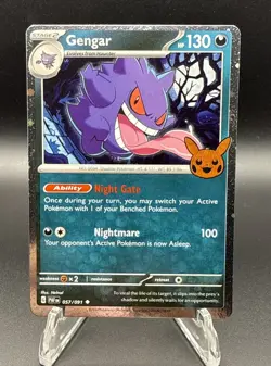 Pokemon TCG Gengar Cosmos Trick or Trade 2024 136/197 NM - Image 1