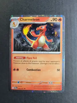 Charmeleon 8/91 Pokemon TCG S&V Paldean Fates Uncommon Cosmos Holo Promo NM - Image 2