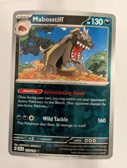 Mabosstiff 137/198 Scarlet & Violet Base Set Pokemon Reverse Holo Foil Nice! - Image 1