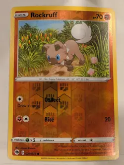 Rockruff 029/073 - Champion's Path Pokemon Reverse Holo Foil Nice! - Image 1