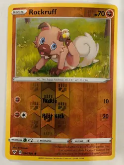 Rockruff 094/185 Vivid Voltage Pokemon Reverse Holo Foil Nice! - Image 1