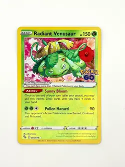 Radiant Venusaur 004/078 Radiant Rare Pokemon GO Pokemon NM - Image 1