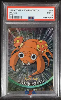 1999 Topps Pokemon TV Paras #46 Foil PSA 9 - Image 1