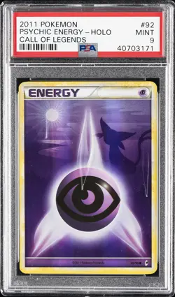 2011 POKEMON CALL OF LEGENDS #92 PSYCHIC ENERGY-HOLO PSA 9 - Image 1