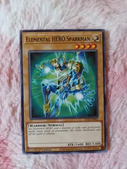 3X Yu-Gi-Oh! Elemental HERO Sparkman - STAS-EN001 - Common - 1st Edition - Image 2