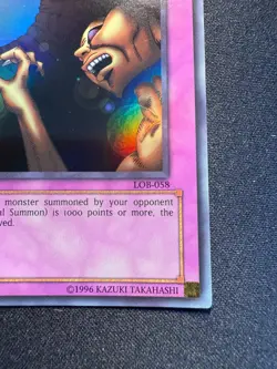 Yu-Gi-Oh Trap Hole LOB-058 1st Edition Super Rare Asian English - Image 2