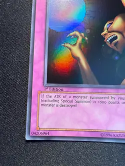 Yu-Gi-Oh Trap Hole LOB-058 1st Edition Super Rare Asian English - Image 3