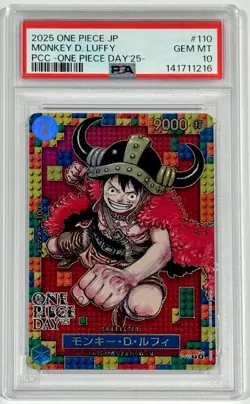 2025 One Piece Monkey D. Luffy #P-110 One Piece Day Promo PSA 10 Gem Mint - Image 1