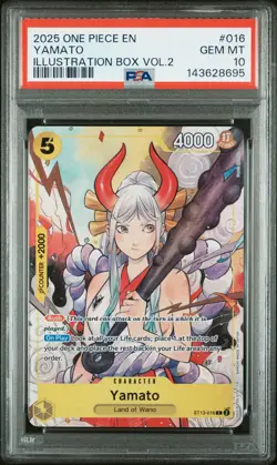 2025 ONE PIECE PROMOS ILLUSTRATION BOX VOL.2 #016 YAMATO PSA 10 - Image 1