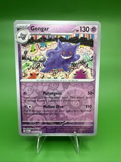 Pokemon TCG Gengar 094/165 R SV2a 151 Holo Card NM Condition Reverse Pack Fresh - Image 1