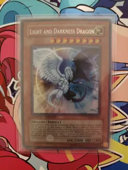 Yugioh Light and Darkness Dragon YG01-EN001 Secret Rare Manga Promo Card MP - Image 1